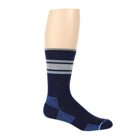 Dr. Motion Varsity Top Stripe - Compression Outdoor Medium Weight Crew For Men