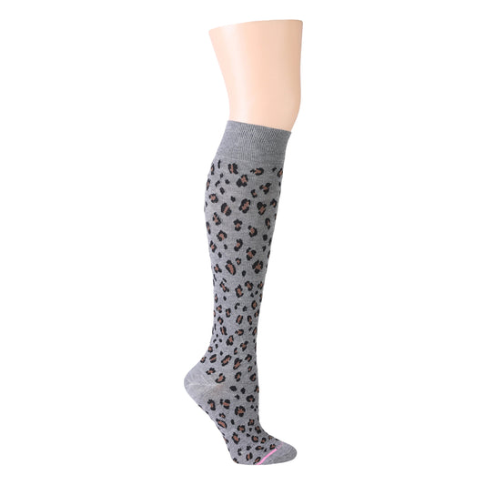 Dr. Motion Leopard Print - Knee-High Compression Socks For Women